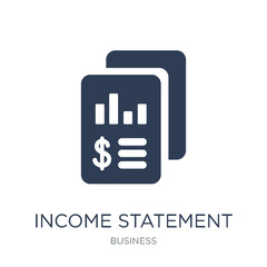 Income statement icon. Trendy flat vector Income statement icon on white background from Business collection