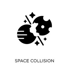 Fototapeta premium Space Collision icon. Space Collision symbol design from Astronomy collection. Simple element vector illustration. Can be used in web and mobile.