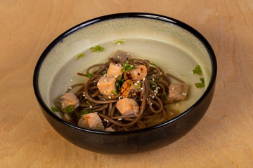 Fish soup with salmon
