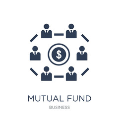 Mutual fund icon. Trendy flat vector Mutual fund icon on white background from Business collection