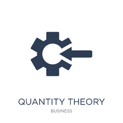 Quantity theory of money icon. Trendy flat vector Quantity theory of money icon on white background from business collection