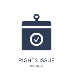 Rights issue icon. Trendy flat vector Rights issue icon on white background from business collection