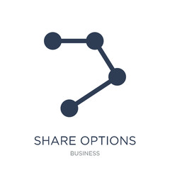 Share options icon. Trendy flat vector Share options icon on white background from business collection