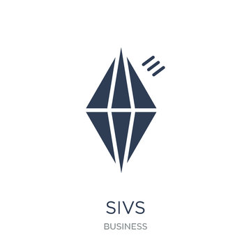 SIVs icon. Trendy flat vector SIVs icon on white background from business collection