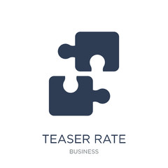 Teaser rate icon. Trendy flat vector Teaser rate icon on white background from business collection