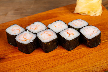 Japanese roll with prawn