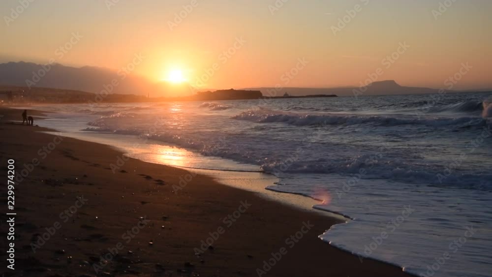 Canvas Prints Abend bei Rethymnon, Kreta