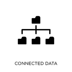 Connected data icon. Connected data symbol design from Analytics collection.