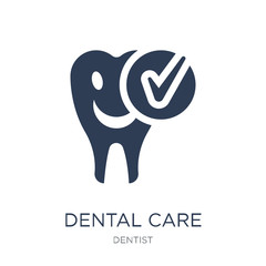 Dental care icon. Trendy flat vector Dental care icon on white background from Dentist collection