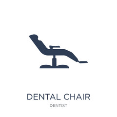 Dental chair icon. Trendy flat vector Dental chair icon on white background from Dentist collection