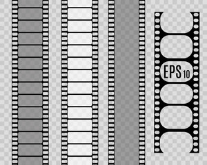 Film strip, Vector illustration. Set