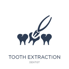 Tooth extraction icon. Trendy flat vector Tooth extraction icon on white background from Dentist collection