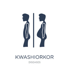 Kwashiorkor icon. Trendy flat vector Kwashiorkor icon on white background from Diseases collection