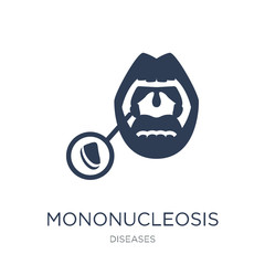 Mononucleosis icon. Trendy flat vector Mononucleosis icon on white background from Diseases collection