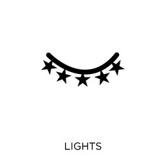 Fototapeta na wymiar Lights icon. Lights symbol design from Christmas collection.