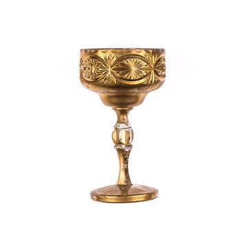 ancient gold cup for wine