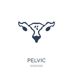 Pelvic inflammatory disease icon. Trendy flat vector Pelvic inflammatory disease icon on white background from Diseases collection