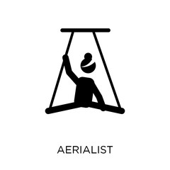 Aerialist icon. Aerialist symbol design from Circus collection.