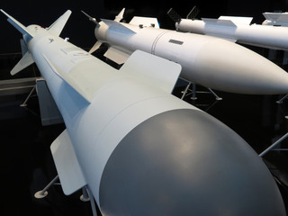 Long-range combat missiles. Aircraft missiles class air-to-air and air-to-ground, winged rockets