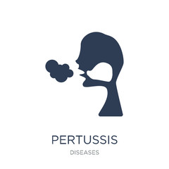 Pertussis icon. Trendy flat vector Pertussis icon on white background from Diseases collection