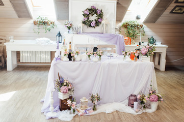 table set for wedding or another catered event