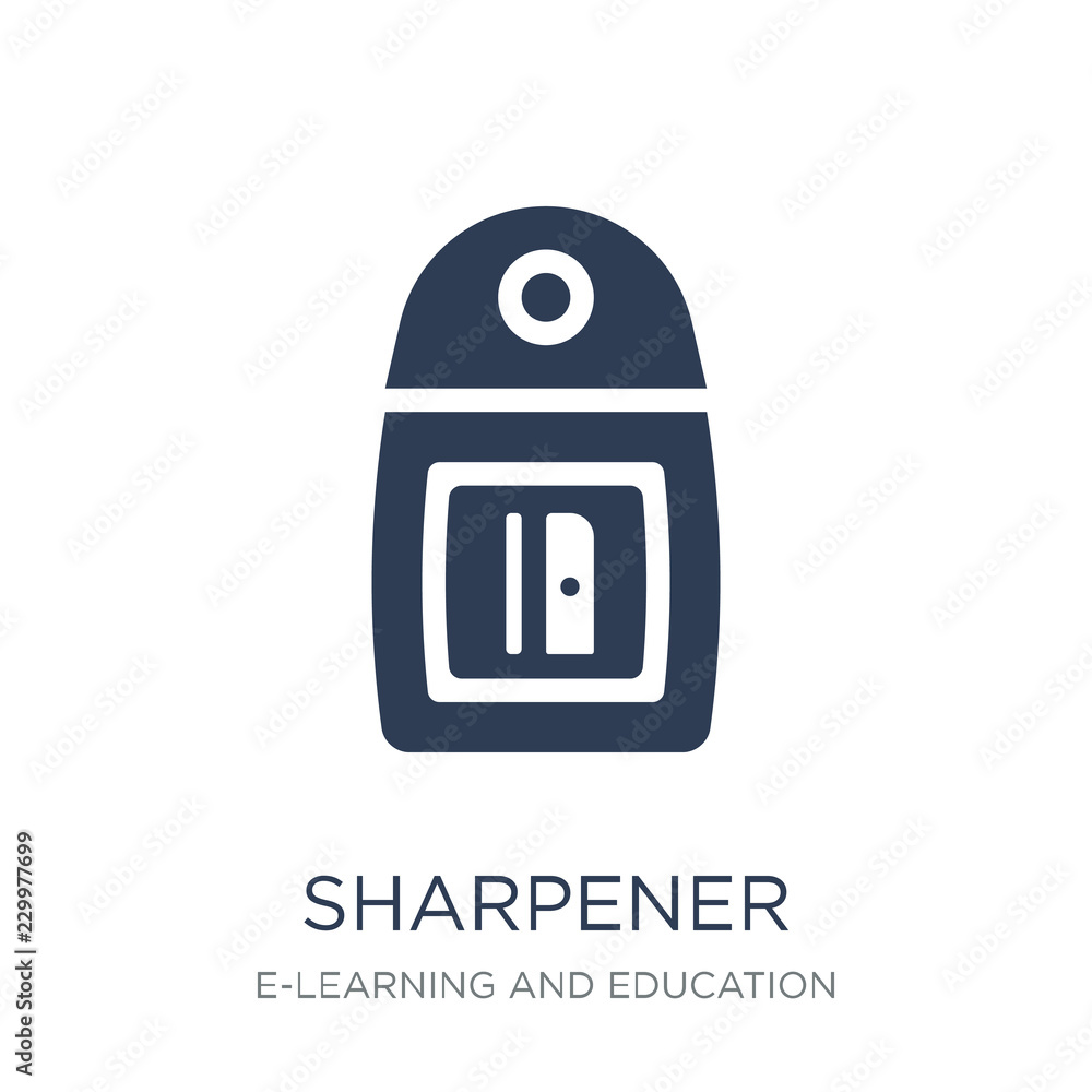Poster sharpener icon. trendy flat vector sharpener icon on white background from e-learning and education 