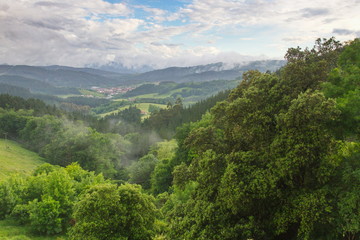 Fototapeta na wymiar Larrabetzu is a beautiful village located in the Txorierri valley, in the heart of Bizkaia (Basque Country).