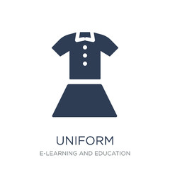 Uniform icon. Trendy flat vector Uniform icon on white background from E-learning and education collection