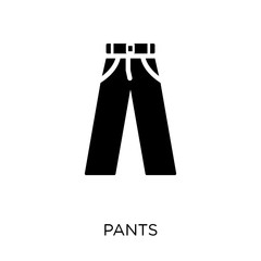 Pants icon. Pants symbol design from Clothes collection.