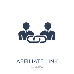 affiliate link icon. Trendy flat vector affiliate link icon on white background from general collection