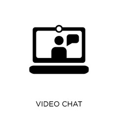 Video chat icon. Video chat symbol design from Communication collection.