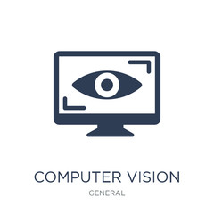 computer vision icon. Trendy flat vector computer vision icon on white background from general collection