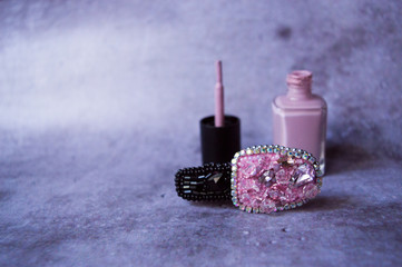  Brooch from beads 