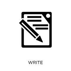 Write icon. Write symbol design from Communication collection.