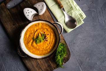 Tasty pumpkin soup