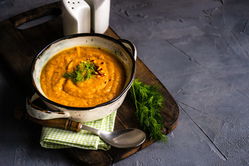 Tasty pumpkin soup