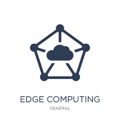 edge computing icon. Trendy flat vector edge computing icon on white background from general collection