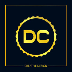 Initial Letter DC Logo Template Design