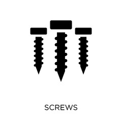 Screws icon. Screws symbol design from Construction collection.
