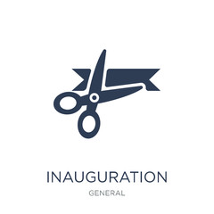 inauguration icon. Trendy flat vector inauguration icon on white background from general collection