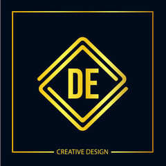 Initial Letter DE Logo Template Design