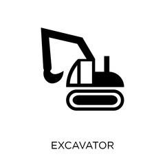 Excavator icon. Excavator symbol design from Construction collection.