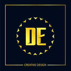 Initial Letter DE Logo Template Design