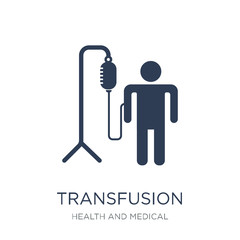 Transfusion icon. Trendy flat vector Transfusion icon on white background from Health and Medical collection