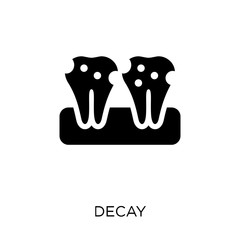 Decay icon. Decay symbol design from Dentist collection.