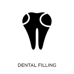 Dental filling icon. Dental filling symbol design from Dentist collection.