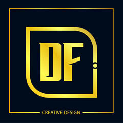 Initial Letter DF Logo Template Design