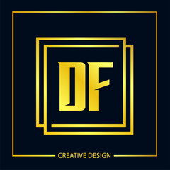 Initial Letter DF Logo Template Design