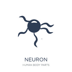 Neuron icon. Trendy flat vector Neuron icon on white background from Human Body Parts collection