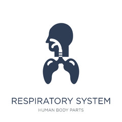 Respiratory System icon. Trendy flat vector Respiratory System icon on white background from Human Body Parts collection